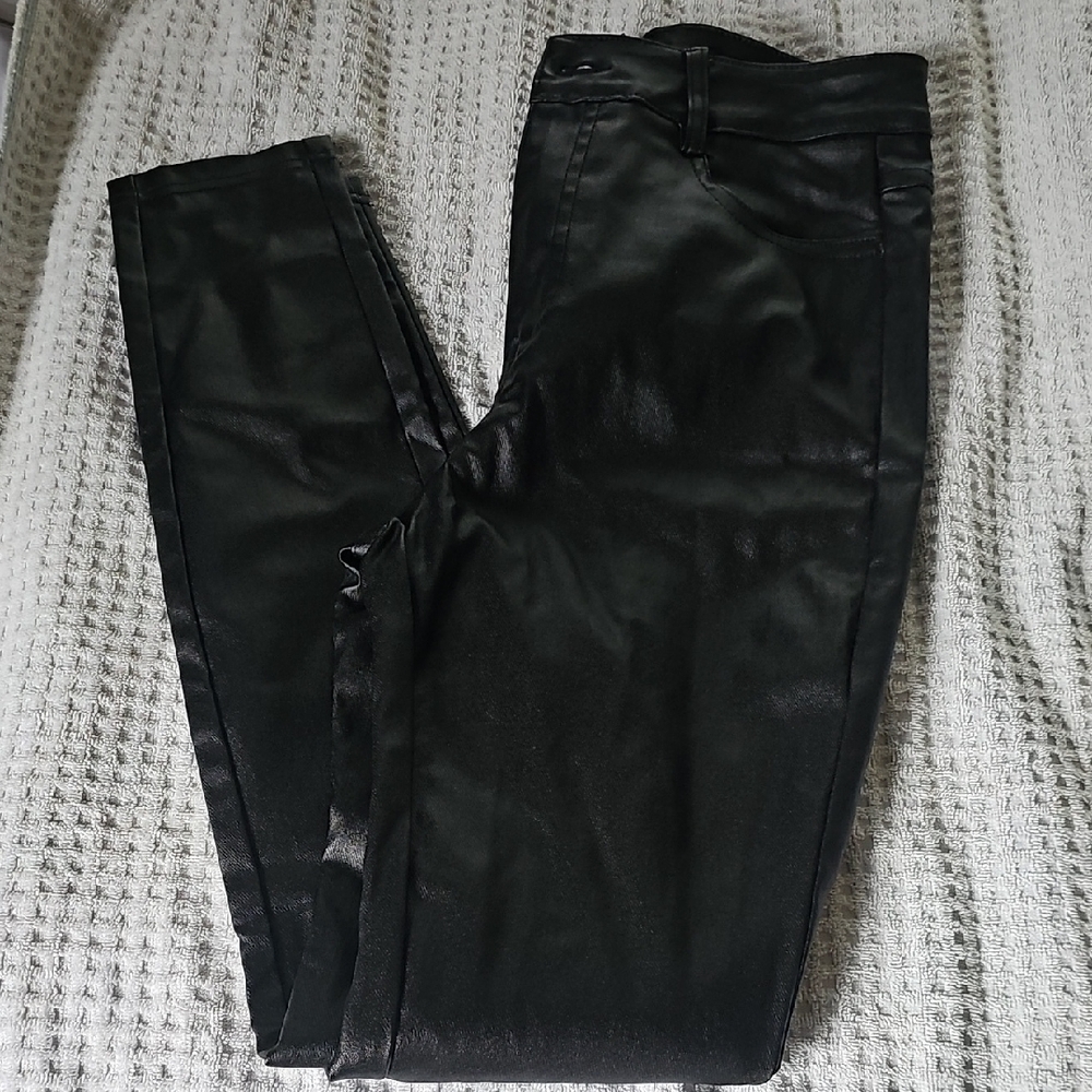 Sleek Black Faux Leather Pants